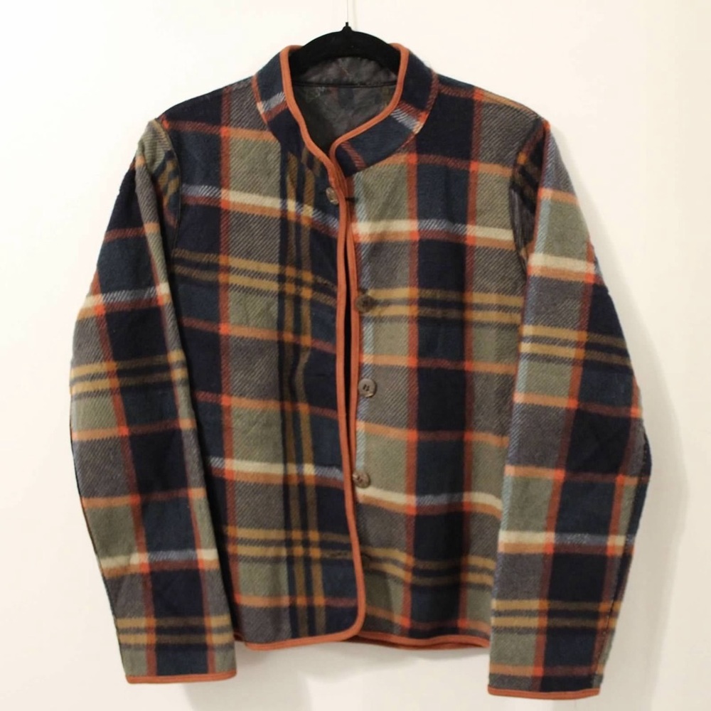 Coldwater Creek reversible faux leather jacket/coat, no tag